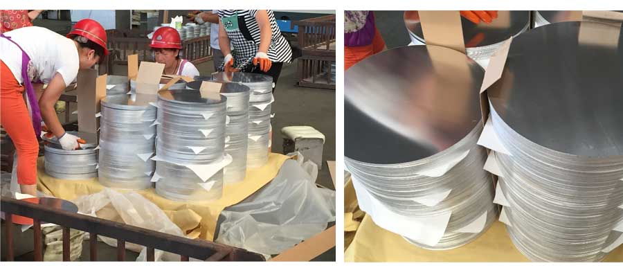 Discos de aluminio Embalaje